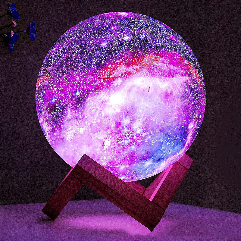 Moon lamp glowing