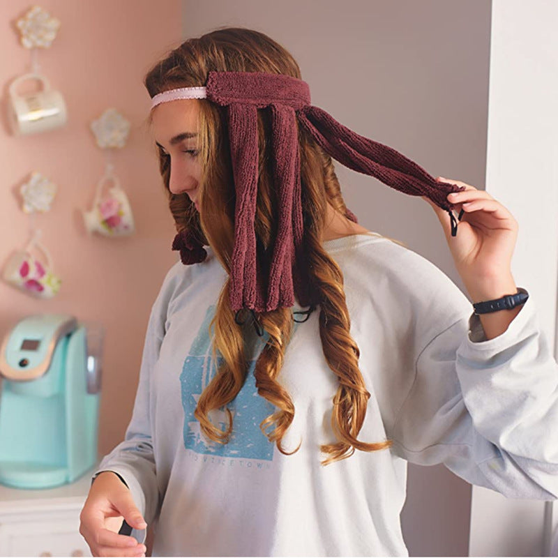 Heatless curling headband