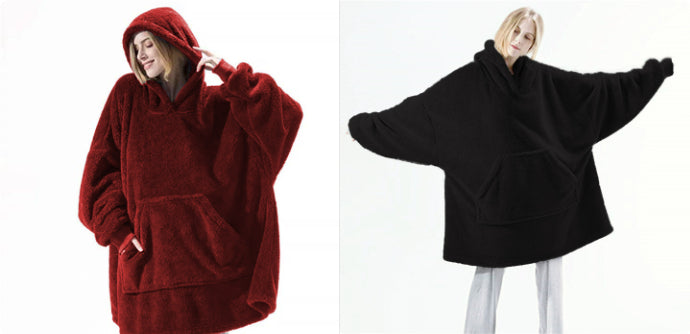 Oversized wearable blanket hoodie